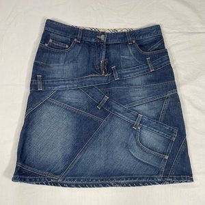 Burberry London,women denim skirt..size 8